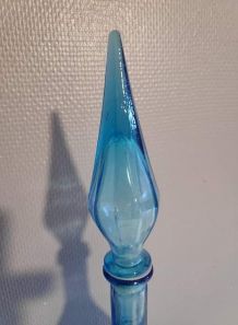 carafe italienne empoli bleu clair avec bouchon flamme
