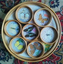 Plateau et dessous de verre - Années 60