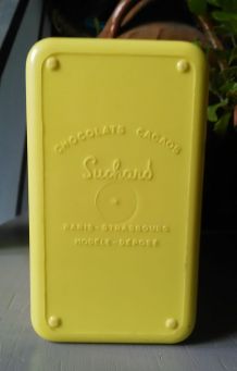 Lot de 2 boites Suchard en plastique jaune