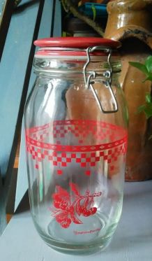 Grand pot en verre "Comptoir de famille"