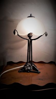  LAMPE ART DECO EN FER FORGe style