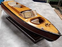 bateau style riva 1950  bois  deco de bureau 