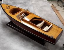 bateau style riva 1950  bois  deco de bureau 