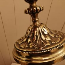 Chandelier 5 branches en laiton ancien