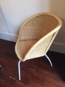 Fauteuil en Osier vintage