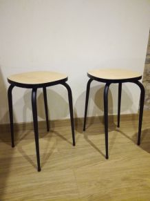Paire de tabourets vintage