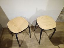 Paire de tabourets vintage