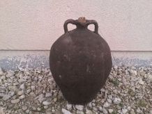 Pot ´´Amphoré ´ Ancien Terre Cuite Noire