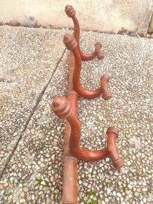 patères anciennes en bois, vintage