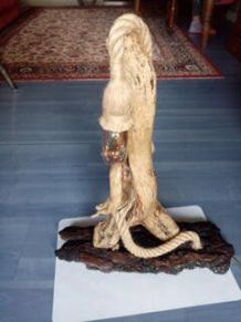 lampe en bois flottée