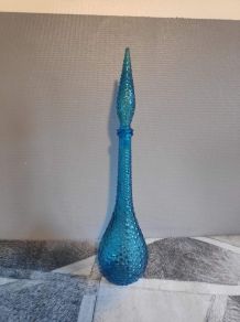 carafe italienne empoli bleu clair avec bouchon flamme
