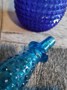 carafe empoli bleu foncé avec bouchon bleu clair