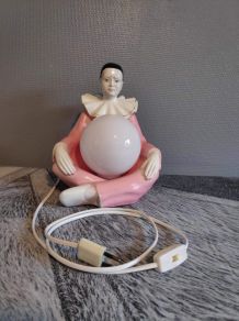 lampe Pierrot rose des années 70