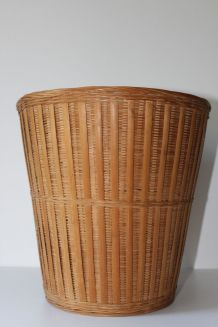 Corbeille à papier en osier tressé