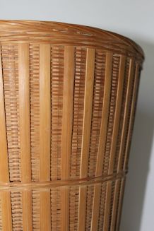 Corbeille à papier en osier tressé