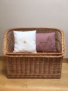 Coffre à jouet en rotin