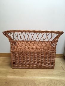 Coffre à jouet en rotin