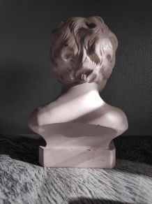 buste enfant en plâtre des années 80