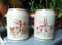 4 chopes de bière d'Obernai (Alsace)