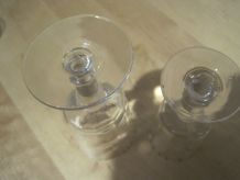 2 verres anciens en cristal  