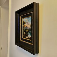 Tableau émaux d'art Limoges signé René Restoueix 