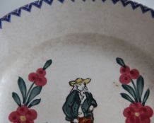 Assiette vintage décorative en faïence de Longwy