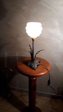 lampe a globe clichy style art deco 40x