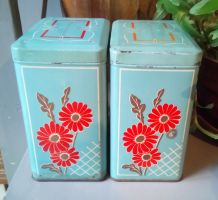 Deux boites en tôle "pâtes" et "Chicorée"