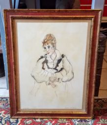 Tableau : dessin d'après E.Schiele