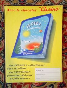 Ancien protège cahier publicitaire "chocolat Casino"
