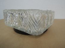 Plafonnier carré en verre vintage
