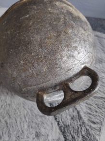 flotteur ancien de filet de pêche en aluminium Ruban Bleu