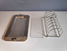 plateau pour toast en argent pour petit-déjeuner anglais 