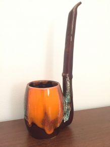 Vallauris forme de pipe haute : cendrier ou vase vintage