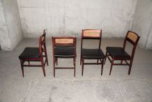 Série de 4 chaises espagnoles Mocholi, années 60/70