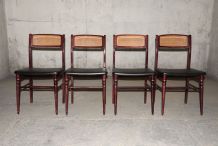 Série de 4 chaises espagnoles Mocholi, années 60/70