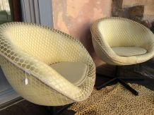 Lot de 2 fauteuils style vintage 