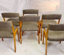 Set de 6 chaises réf: gondole Baumann année 70 restaurées.