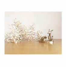 Statuette biche et son faon laiton 