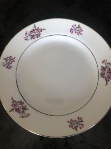 8 anciennes assiettes à dessert Sarreguemines 