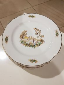 assiettes plate digoin