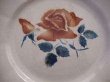 Set 6 assiettes plates Digoin Sarreguemines