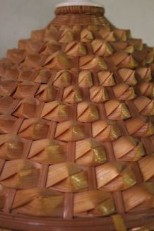 Suspension vintage en osier 