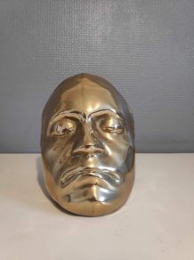 applique visage vintage  en laiton plein