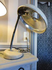 Lampe bureau vintage années 50 crème