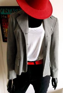 Blazer petits carreaux vintage 