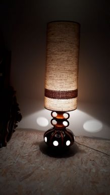 lampe geante avec ceramique citrouille 