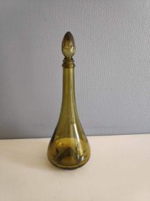 carafe à décanter vert ambré