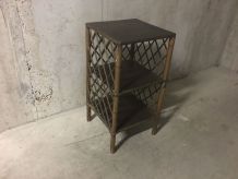 Etagère basse en rotin années 60