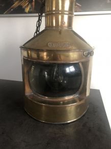 Ancienne Lampe De Marine Laiton